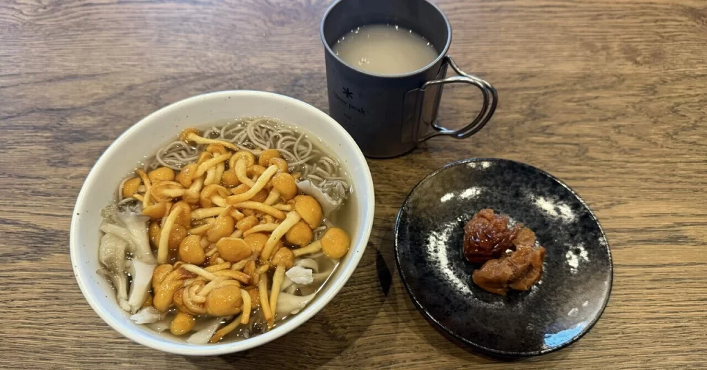 十割蕎麦きのこトッピング