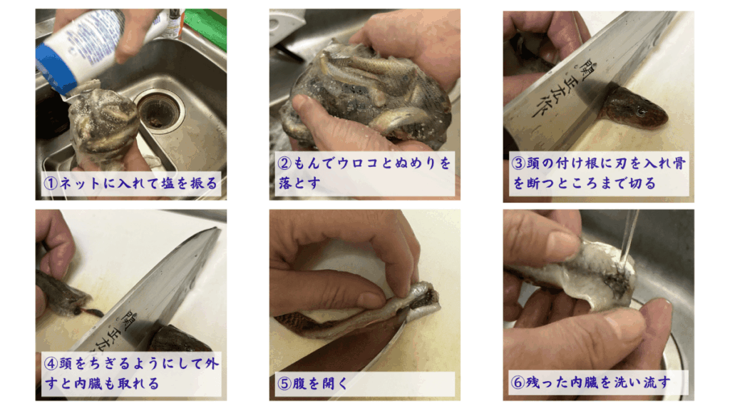 ハゼの簡単な捌き方